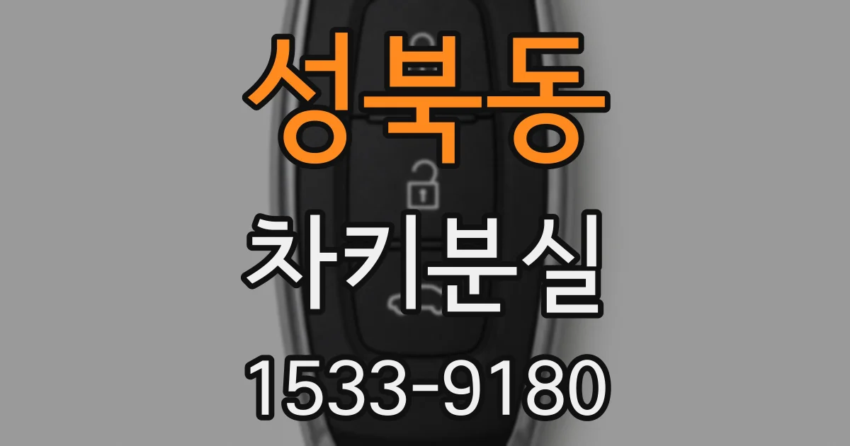 성북동 차키분실