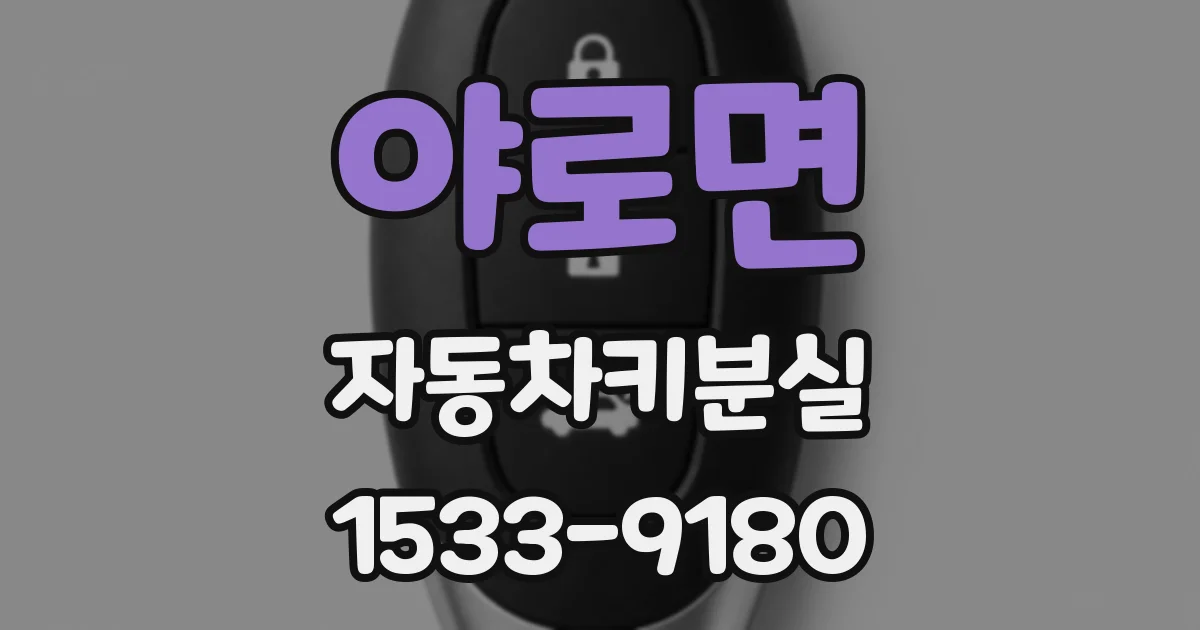 야로면 자동차키분실