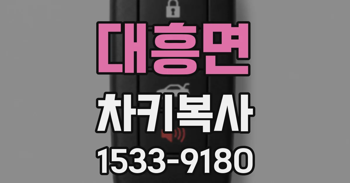 대흥면 차키복사
