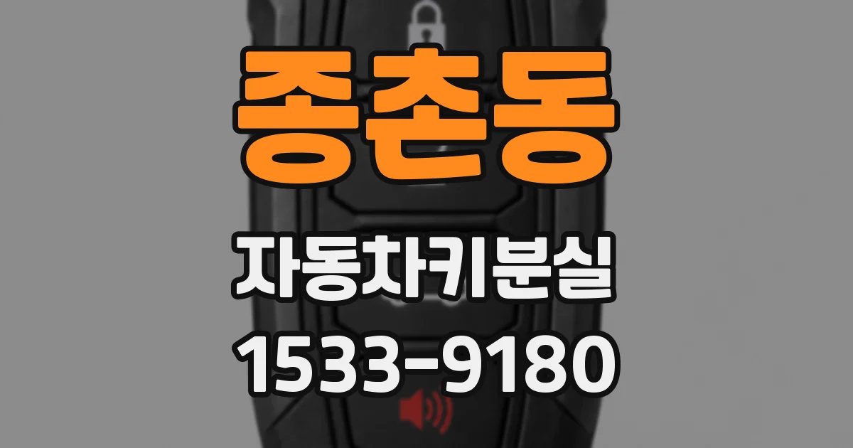 종촌동 자동차키분실