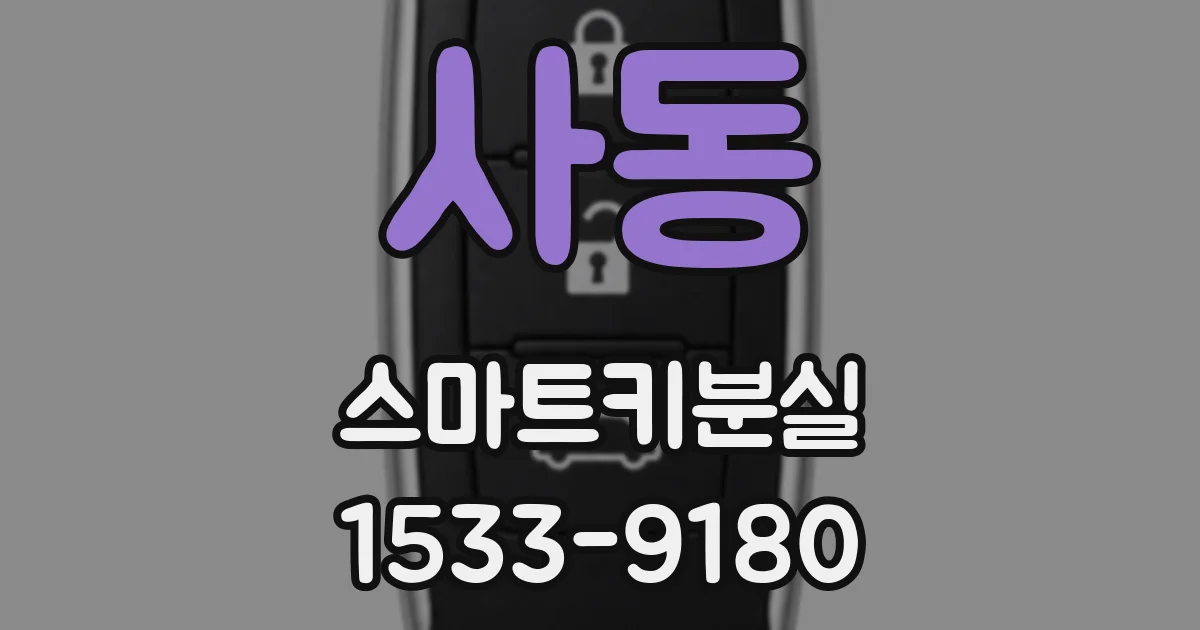 사동 스마트키분실