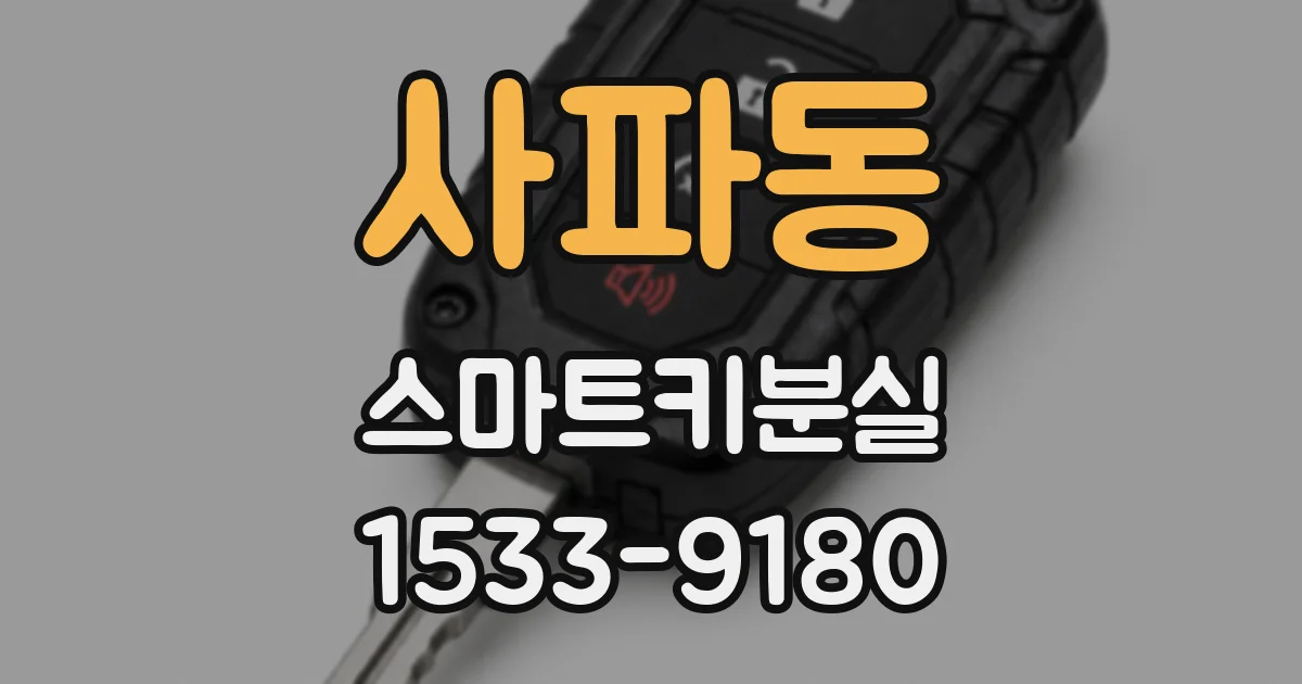 사파동 스마트키분실