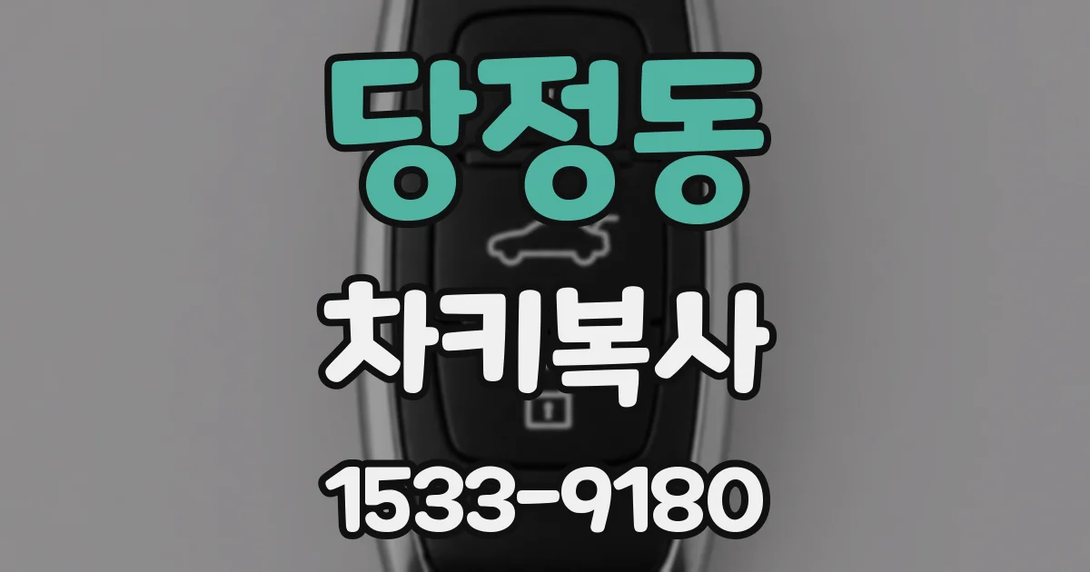 당정동 차키복사
