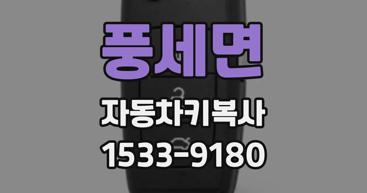 풍세면 자동차키복사