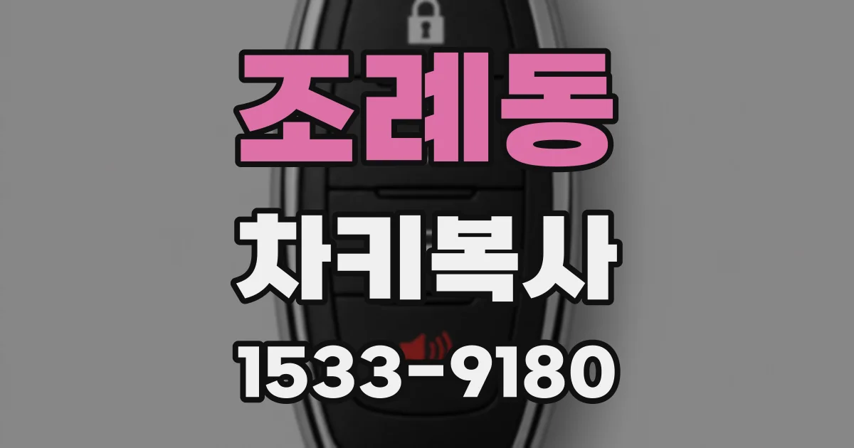 조례동 차키복사