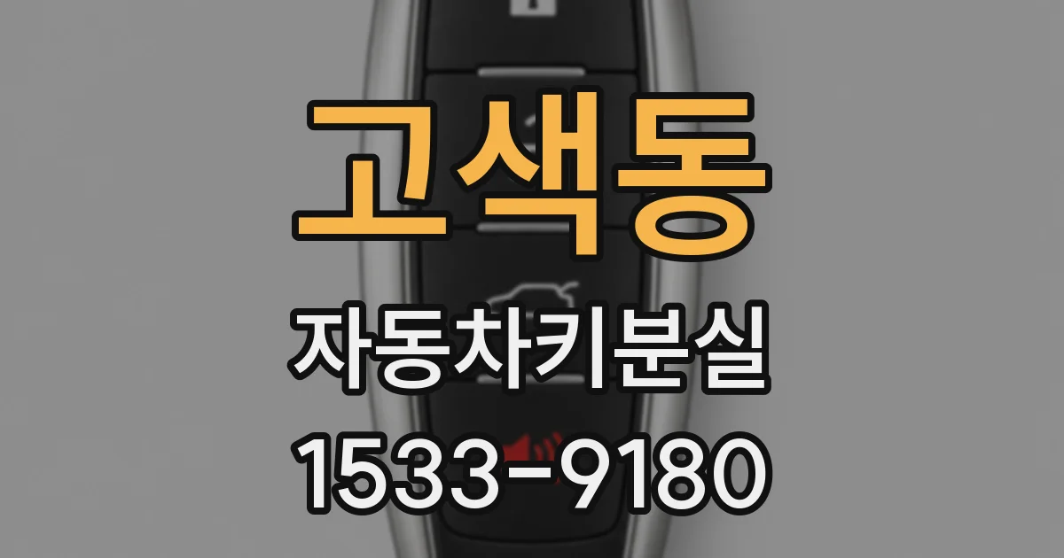고색동 자동차키분실