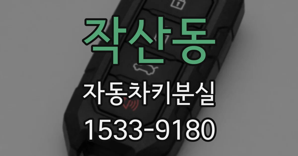 작산동 자동차키분실