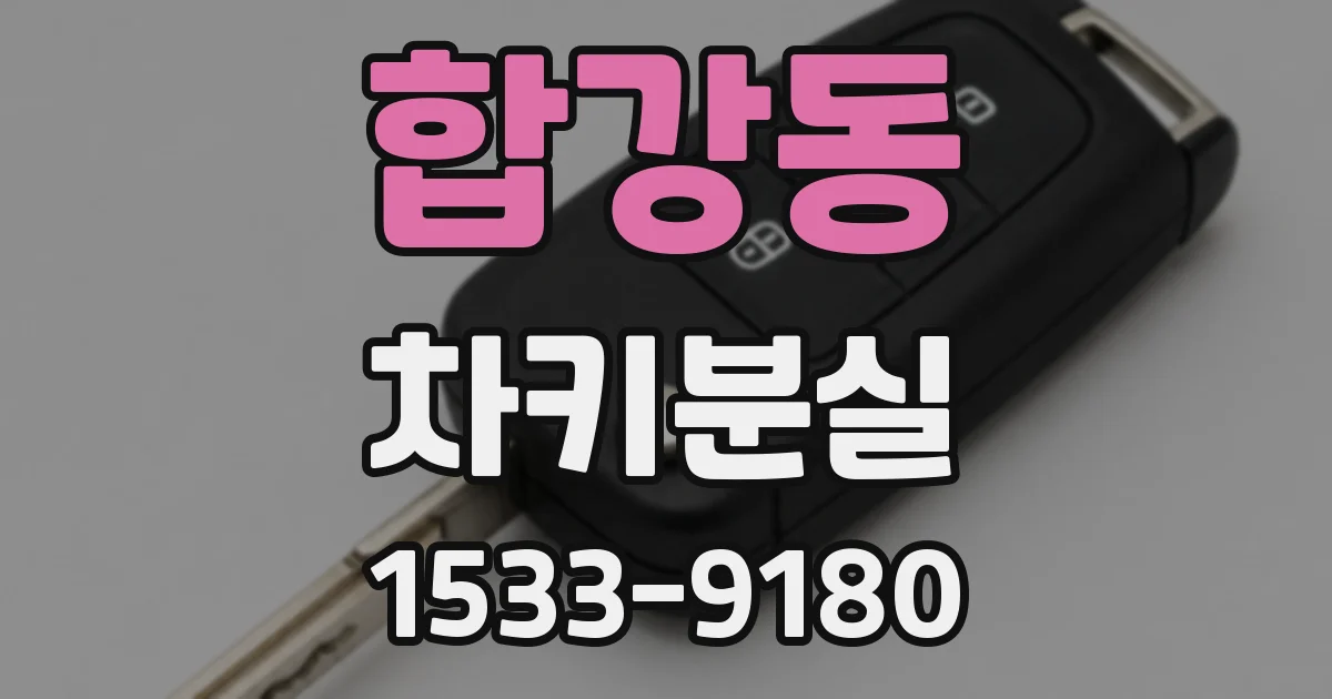 합강동 차키분실