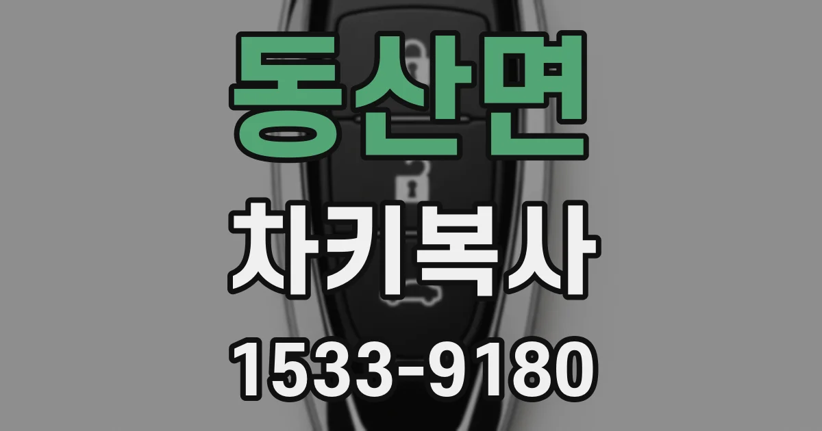 동산면 차키복사