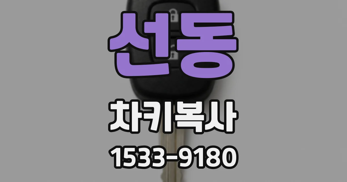 선동 차키복사