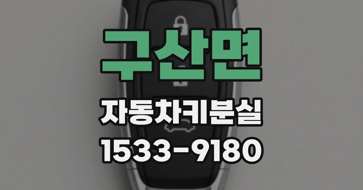 구산면 자동차키분실