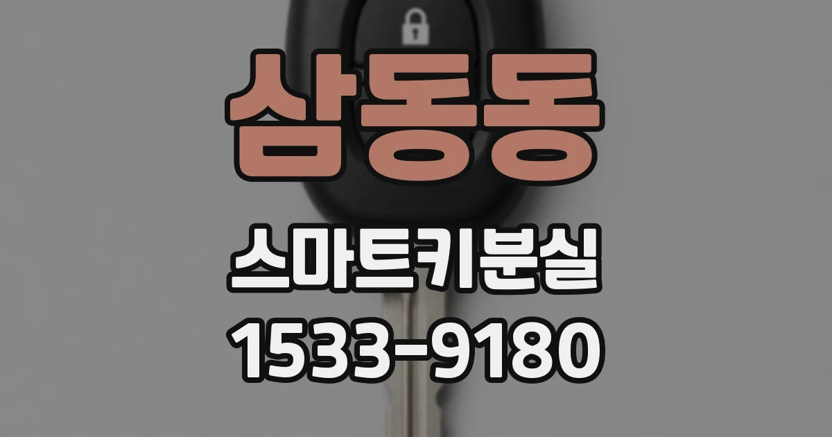 삼동동 스마트키분실