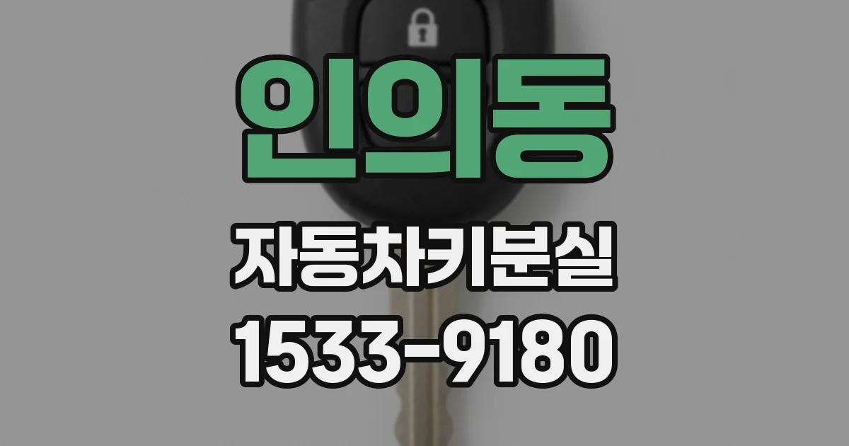 인의동 자동차키분실