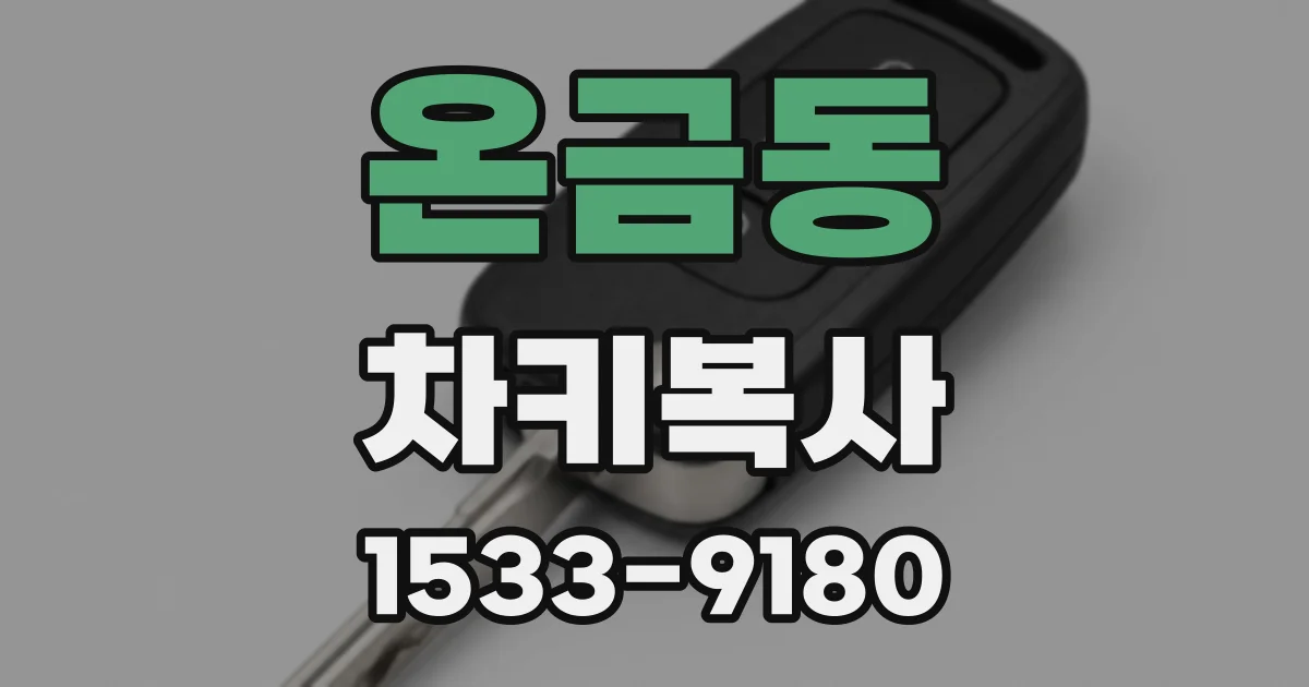 온금동 차키복사