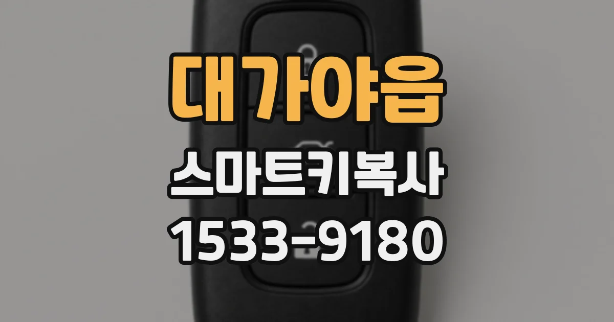 대가야읍 스마트키복사