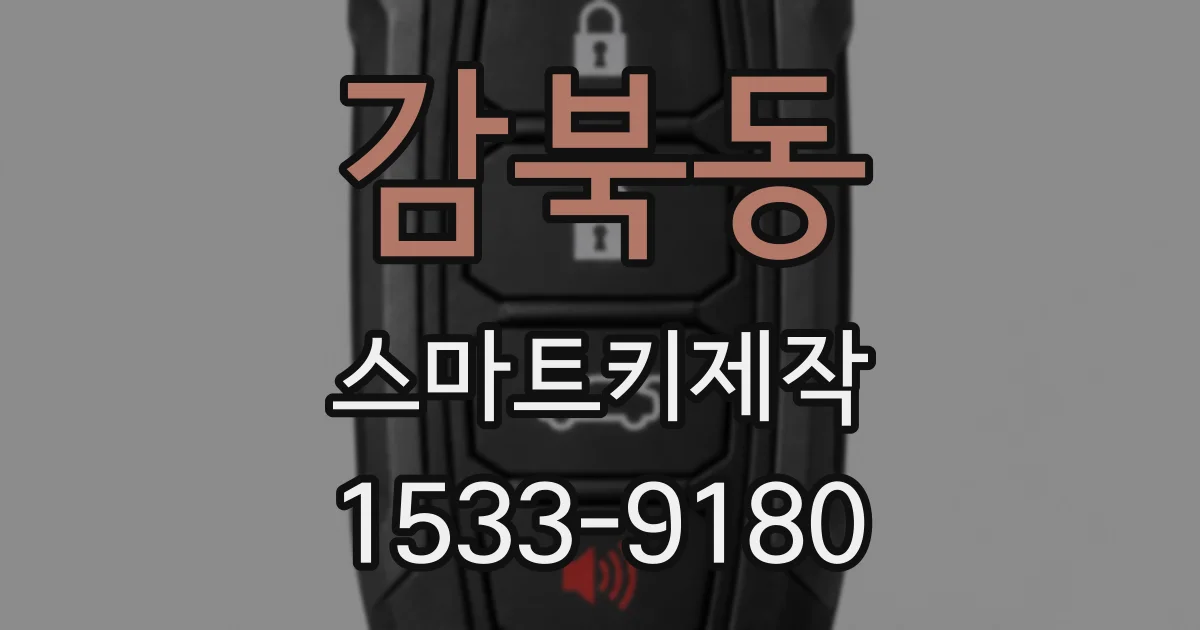 감북동 스마트키제작