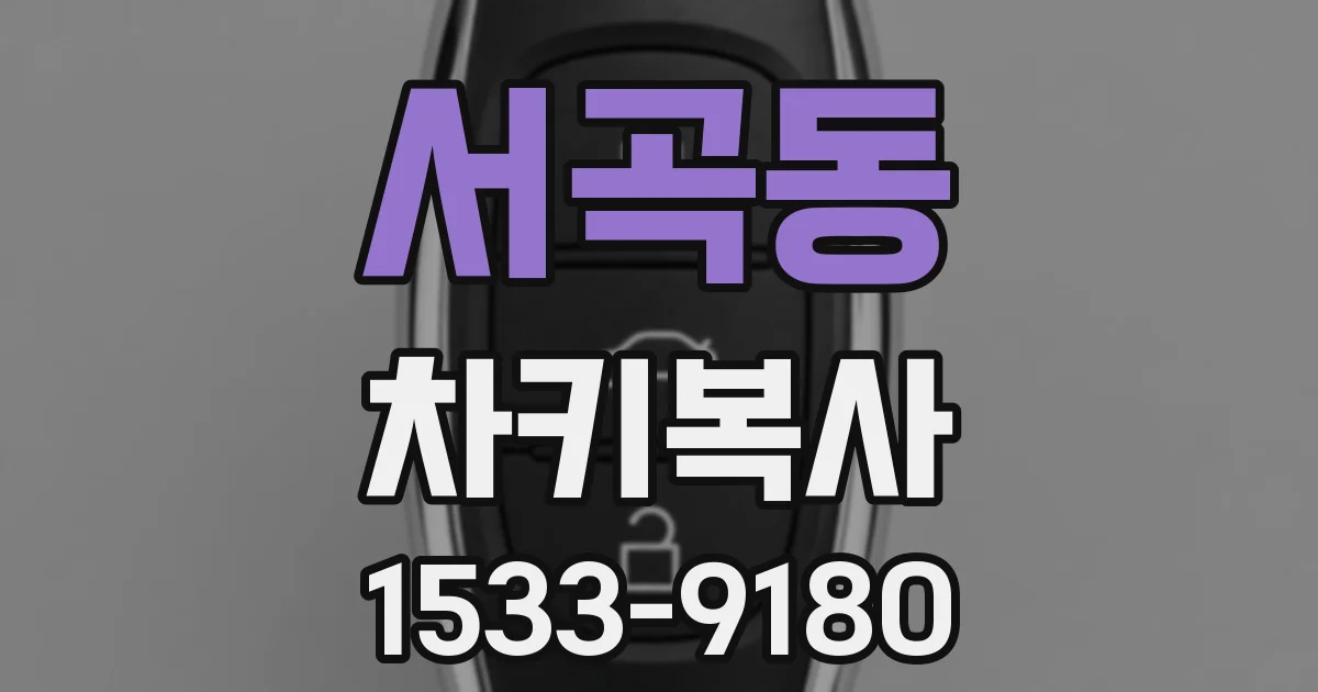 서곡동 차키복사