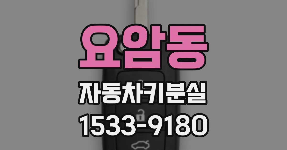 요암동 자동차키분실