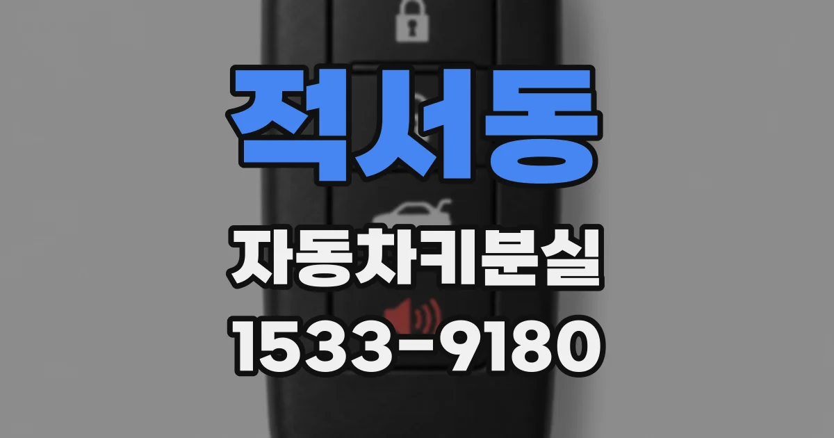 적서동 자동차키분실