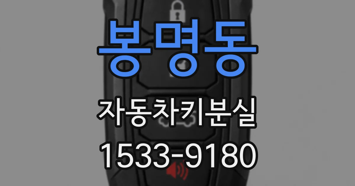봉명동 자동차키분실