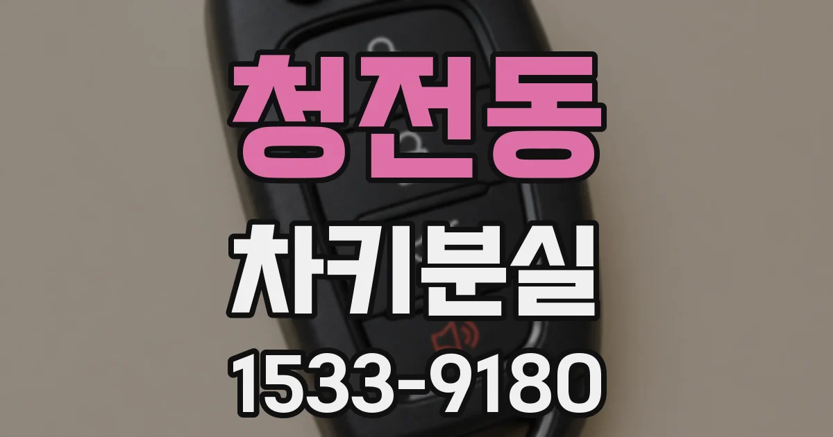 청전동 차키분실