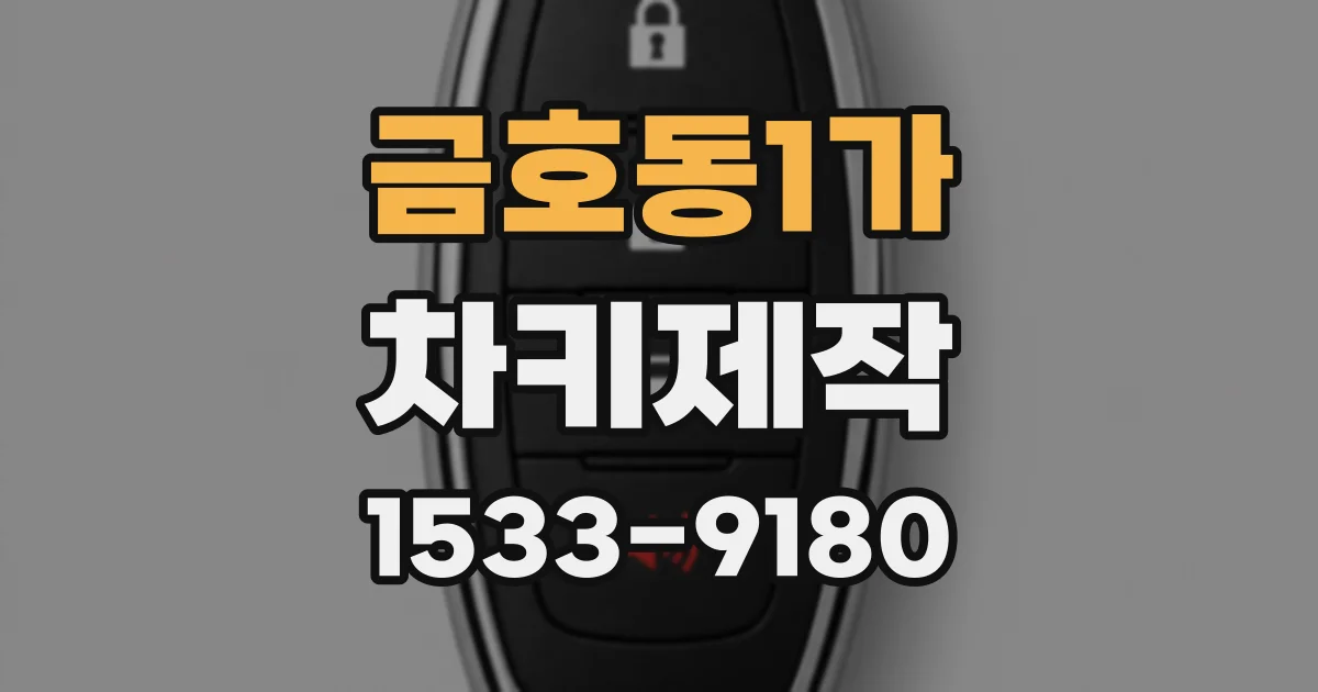 금호동1가 차키제작