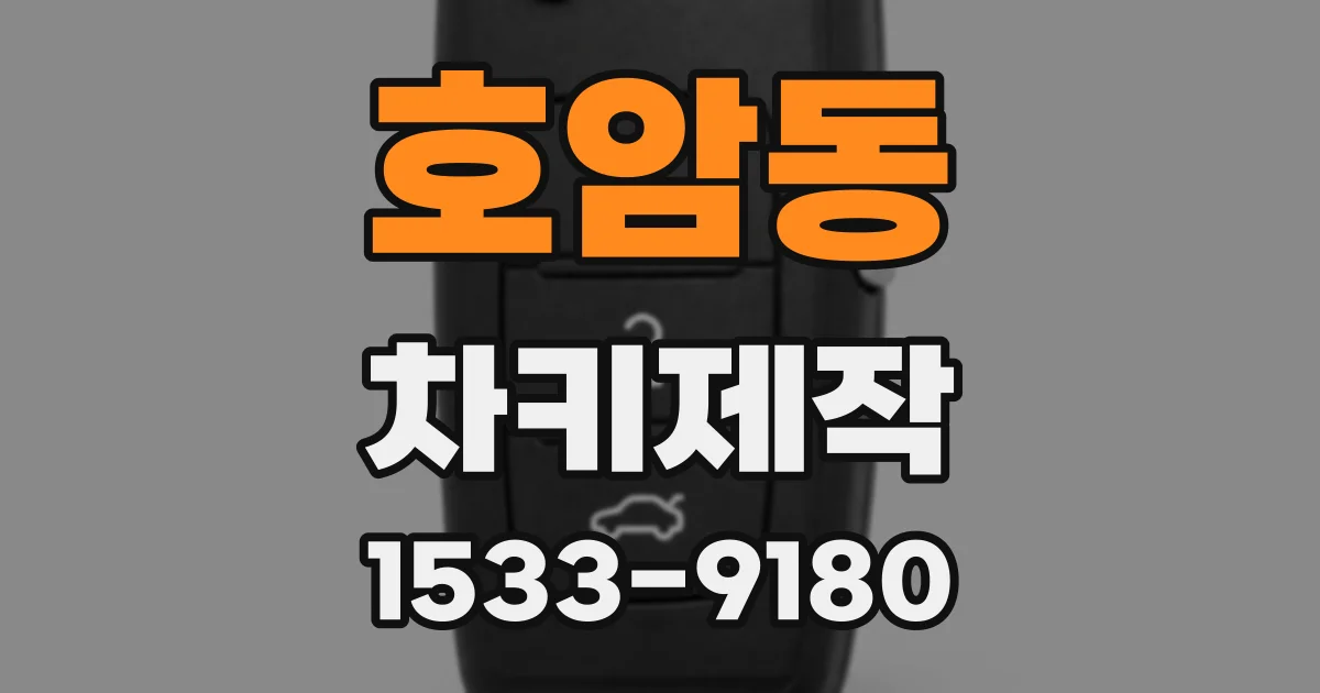 호암동 차키제작