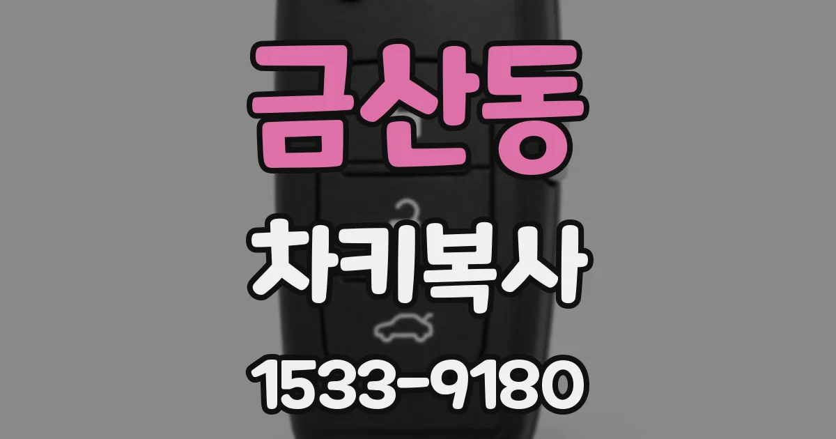 금산동 차키복사