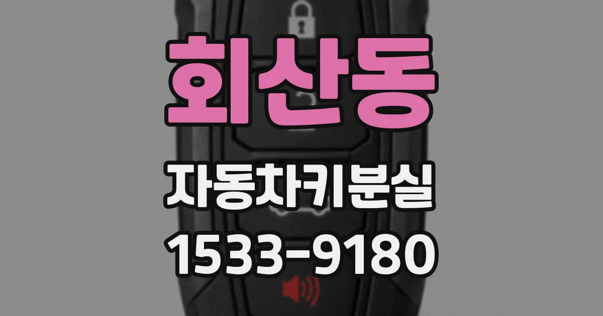 회산동 자동차키분실