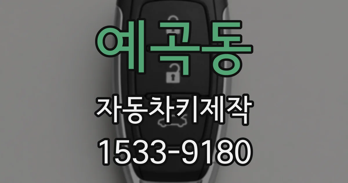 예곡동 자동차키제작