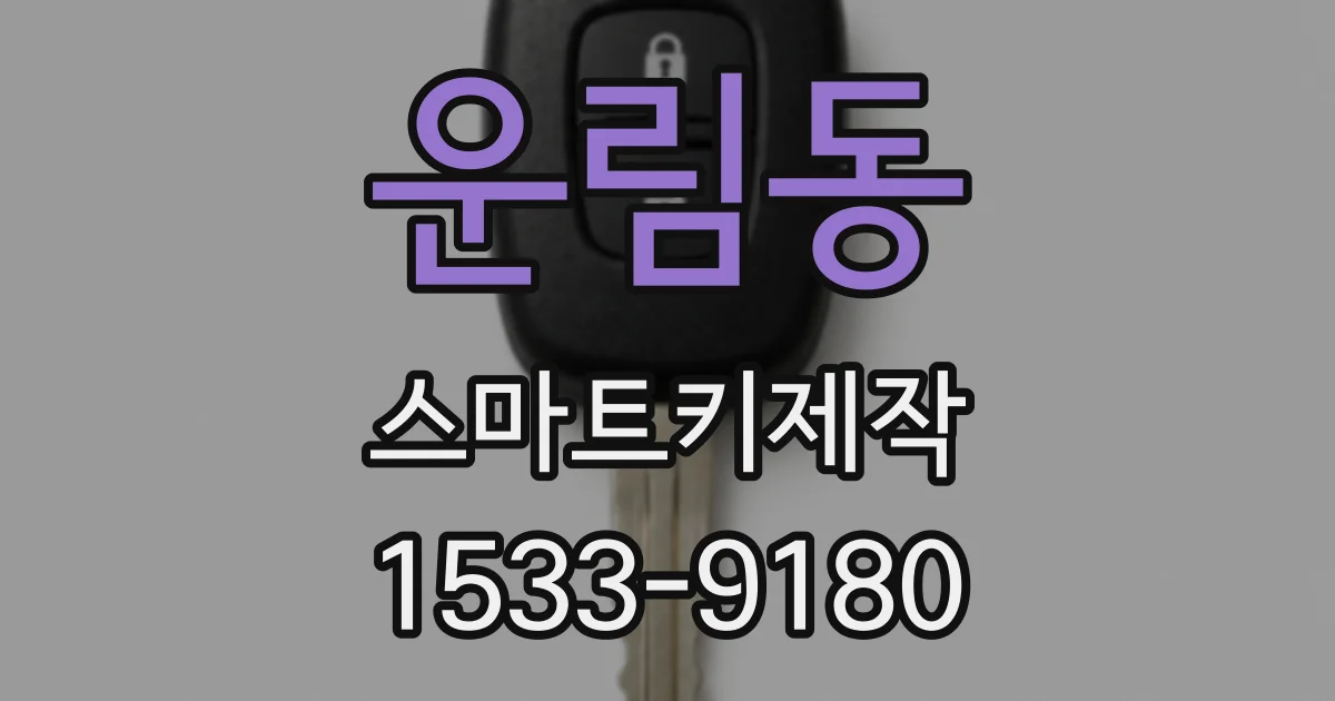 운림동 스마트키제작