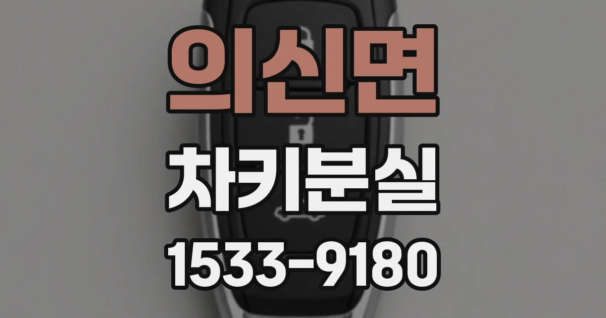 의신면 차키분실