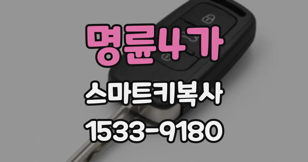 명륜4가 스마트키복사