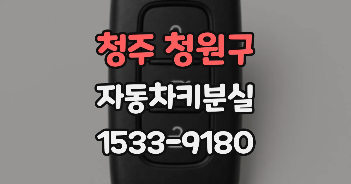 청주 청원구 자동차키분실