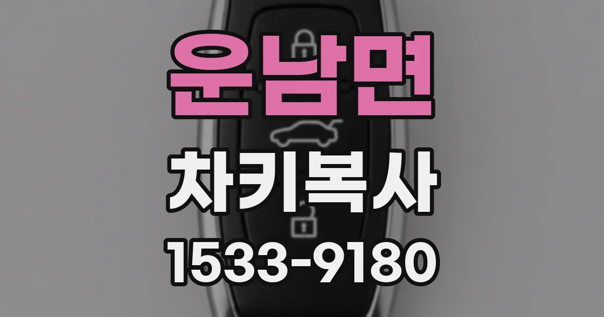운남면 차키복사
