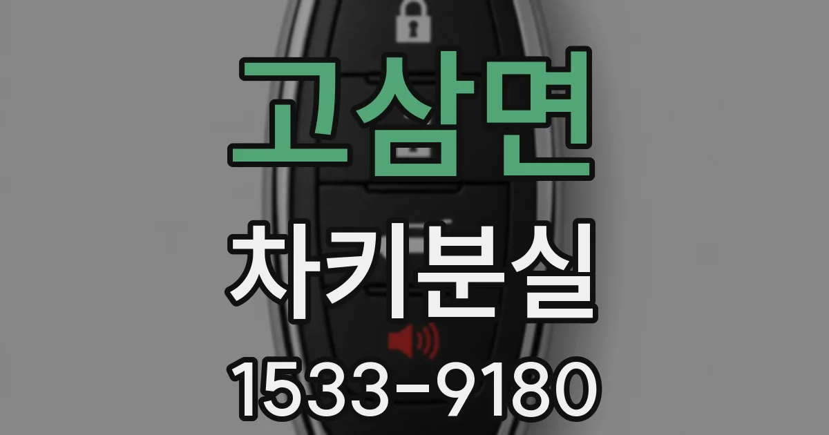 고삼면 차키분실