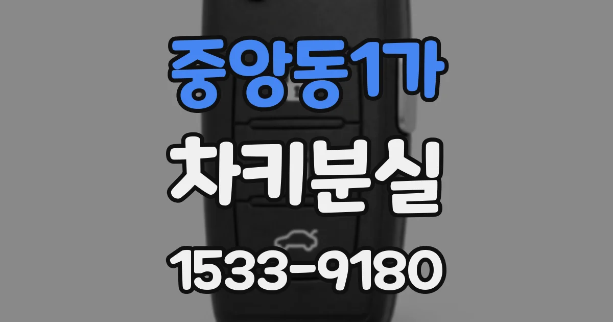 중앙동1가 차키분실