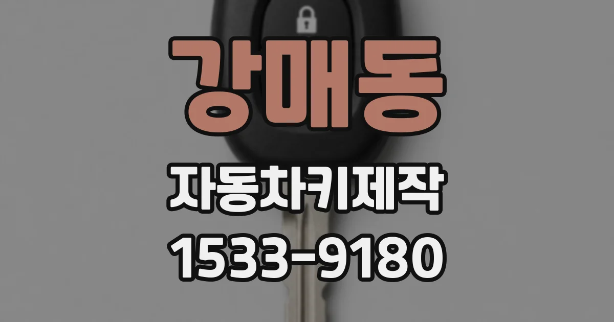 강매동 자동차키제작