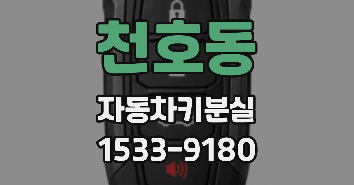 천호동 자동차키분실