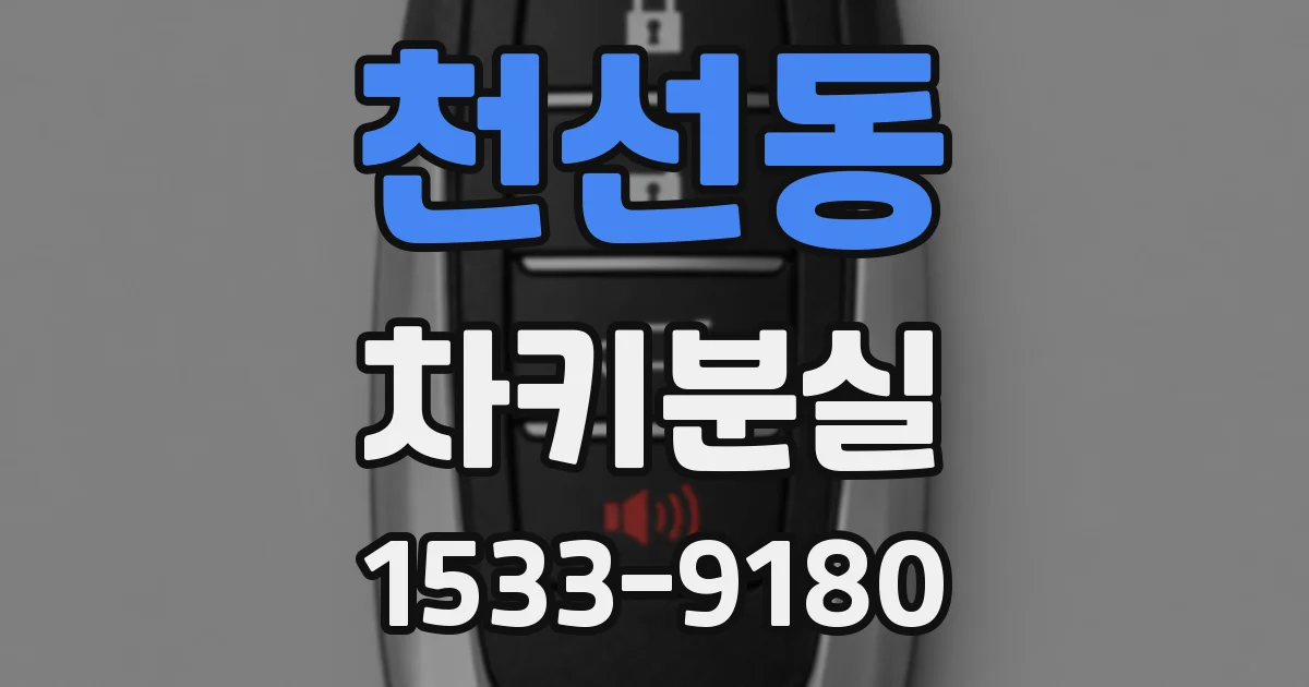 천선동 차키분실