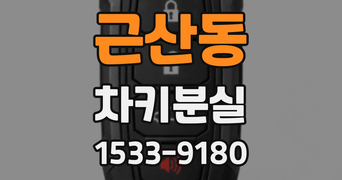 근산동 차키분실