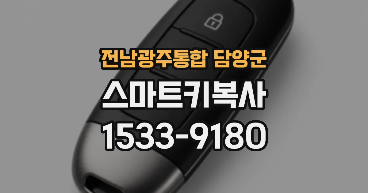 전남광주통합 담양군 스마트키복사