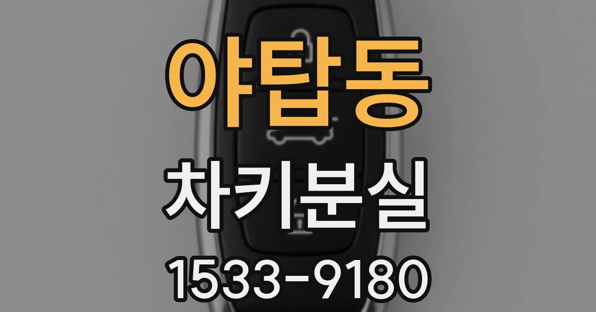야탑동 차키분실