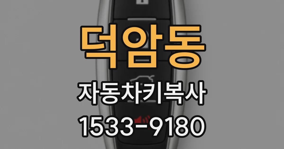 덕암동 자동차키복사