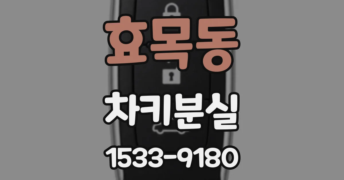 효목동 차키분실
