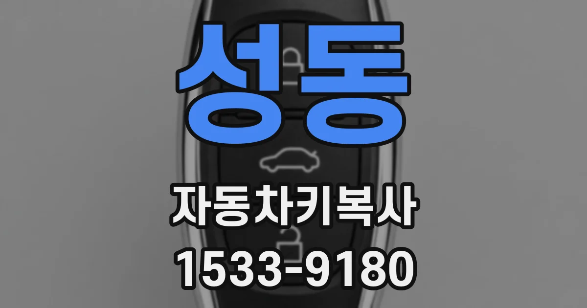 성동 자동차키복사