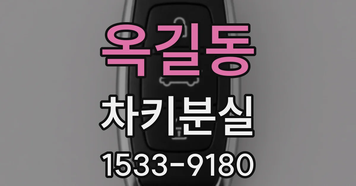 옥길동 차키분실