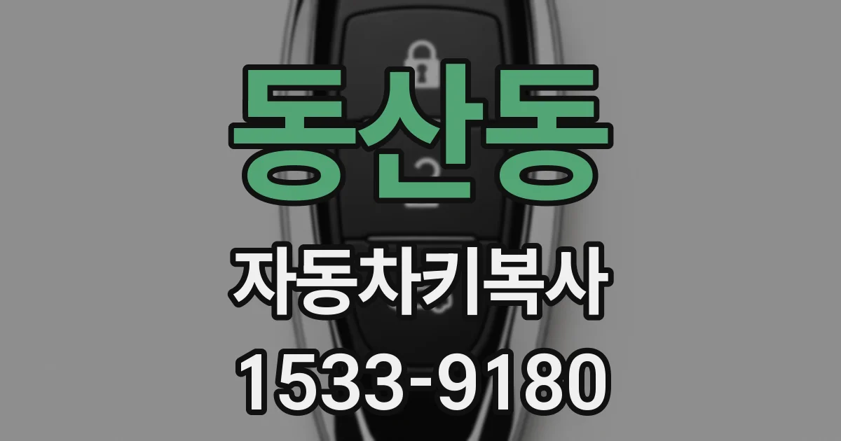 동산동 자동차키복사