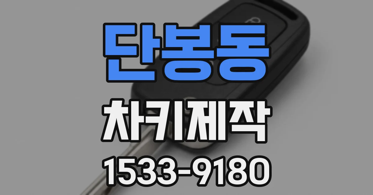 단봉동 차키제작