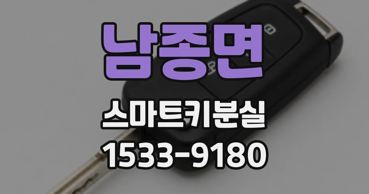 남종면 스마트키분실